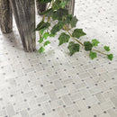 Carrara White Basketweave Pattern 12"x12" Honed Marble Mesh-Mounted Mosaic Tile- MSI Collection
