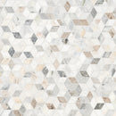 Arabescato Venato White Cube 11.73"x13.47" Honed Marble Mesh Mounted Mosaic Tile - MSI Collection