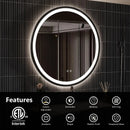 4 in 1 Blacklit Framed Round LED Bathroom Mirror