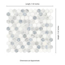Bellagio Blend Elongated 11.63" x 12" Honed Marble Mesh-Mounted Mosaic Tile Hexagon - MSI Collection