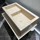 HANDCRAFTED CUSTOM TRAVERTINE SINK (TR-107)