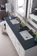 James Martin Palisades 72" Double Bathroom Vanity, Bright White