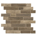 Driftwood Interlocking 11.81" x 11.81" Glass Mesh-Mounted Mosaic Tile Pattern-MSI Collection