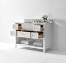 Hayley Bathroom Vanity with Sink and Carrara White Marble Top Cabinet Set Villohome