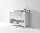Hayley Bathroom Vanity with Sink and Carrara White Marble Top Cabinet Set Villohome