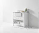 Hayley Bathroom Vanity with Sink and Carrara White Marble Top Cabinet Set Villohome