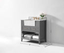 Hayley Bathroom Vanity with Sink and Carrara White Marble Top Cabinet Set Villohome