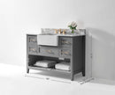 Hayley Bathroom Vanity with Sink and Carrara White Marble Top Cabinet Set Villohome
