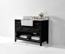 Hayley Bathroom Vanity with Sink and Carrara White Marble Top Cabinet Set Villohome