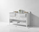 Hayley Bathroom Vanity with Sink and Carrara White Marble Top Cabinet Set Villohome