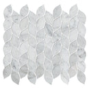 Carrara White Blanco Pattern 12"x12" Honed Marble Mesh-Mounted Mosaic Tile- MSI Collection