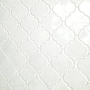 Whisper White Arabesque 10.83" x 15.5" Glazed Ceramic Mesh-Mounted Mosaic Wall Tile Pattern-MSI Collection