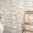 ROCKMOUNT Mayra White Ledger Panel 6"x24" Natural Limestone Wall Tile - MSI Collection