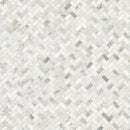 Arabescato Venato White 1"x2" Herringbone Honed Marble Mesh Mounted Mosaic Tile - MSI Collection