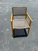 Teak & Synthetic Rope Armchair (Grey)