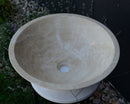 HANDCRAFTED LIGHT BEIGE TRAVERTINE SINK
