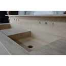 HANDCRAFTED CUSTOM TRAVERTINE DOUBLE SINK (TR-133)