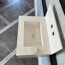 Custom Quartz Bathroom Sink – Handmade Quartz Vessel Sink, Integrated Quartz Countertop Sink, Modern Quartz Vanity Sink (QU-038)