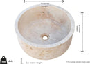 Beige Travertine Polished Sink
