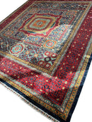 Hand-Knotted Mamluk Wool Rug – 8'4" x 9'9" – Intricate Geometric Masterpiece