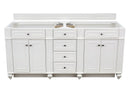 James Martin Bristol 72" Double Bathroom Vanity, Bright White