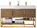James Martin Columbia 59" Double Bathroom Vanity, Latte Oak