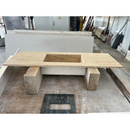 HANDCRAFTED CUSTOM TRAVERTINE SINK (TR-051)