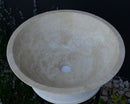 HANDCRAFTED LIGHT BEIGE TRAVERTINE SINK