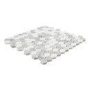 Azula Hexagon 11.61" x 11.81" Polished Marble Mesh-Mounted Mosaic Tile 1" Hexagon-MSI Collection