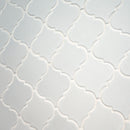 Whisper White Arabesque 10.83" x 15.5" Glazed Ceramic Mesh-Mounted Mosaic Wall Tile Pattern-MSI Collection