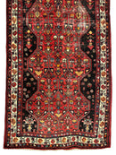 Vintage Persian Hosseinabad Runner Rug - 4’2” x 10’5” - Handwoven Wool, Circa 1950s