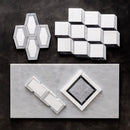 Snow White Foster 9 5/8"x11 13/16" Multi Finish Cascade Marble Mosaic product shot tile view