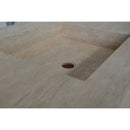 HANDCRAFTED CUSTOM TRAVERTINE DOUBLE SINK (TR-133)