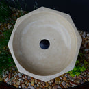 Handmade Travertine Octagon Sink