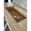 HANDCRAFTED CUSTOM TRAVERTINE SINK (TR-051)
