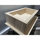 HANDCRAFTED CUSTOM TRAVERTINE SINK (TR-107)