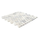 Arabescato Carrara Hexagon 11.1" x 11.5" Honed Marble Mesh-Mounted Mosaic Tile Hexagon- MSI Collection