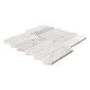 Arabescato Venato White Picket 11.73"x12" Honed Marble Mesh Mounted Mosaic Tile - MSI Collection