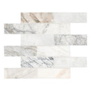 Arabescato Venato White 2"x6" Honed Marble Subway Mesh Mounted Mosaic  Tile - MSI Collection