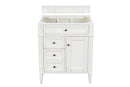 James Martin Brittany 30" Single Bathroom Vanity, Bright White