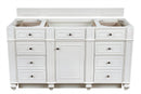 James Martin Bristol 60" Single Bathroom Vanity, Bright White