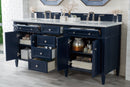 James Martin Brittany 72" Double Bathroom Vanity, Victory Blue