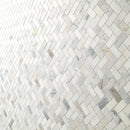 Arabescato Venato White 1"x2" Herringbone Honed Marble Mesh Mounted Mosaic Tile - MSI Collection