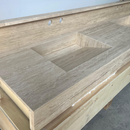 Marble Sink, Custom Travertine Sink, Handmade Beige Travertine Sink, Vein Cut Marble Vanity Top Sink, Marble Bathroom Sink, Vessel Sink (TR-140)