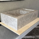 Custom Marble Sink, Handmade Custom Tundra Grey Marble Sink, Marble Vanity Top Sink, Sink For Bathroom, Marble Vessel Sink,Marble Countertop (NS-066)