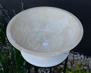 HANDCRAFTED LIGHT BEIGE TRAVERTINE SINK