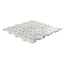 Carrara White Basketweave Pattern 12"x12" Honed Marble Mesh-Mounted Mosaic Tile- MSI Collection