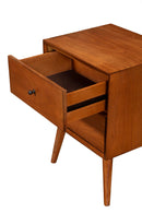Flynn Mid-Century Nightstand, Chestnut Mahogany