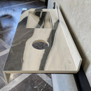 Custom Made Panda White Bathroom Sink, Kitchen Sink, Marble Look Porcelain Sink, High Enginereed Porcelain Design, Custom Handmade Sink (ES-057)