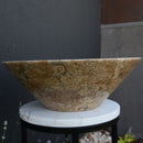 Handmade Valencia Travertine Conical Sink